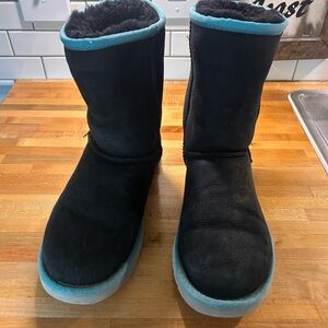 UGG Black and Blue Ankle Boots